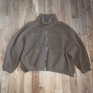 Old Navy Brown Fleece Zip up Sweater